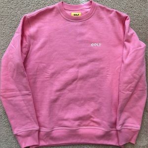GOLF WANG contrast stitch mini logo crewneck - pink MD
